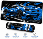 Blue Supercar Gaming Mouse Pad – Extended Desk Mat | 80 × 30 cm