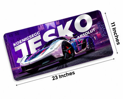 Koenigsegg Jesko Absolut Cyberpunk Gaming Desk Mat