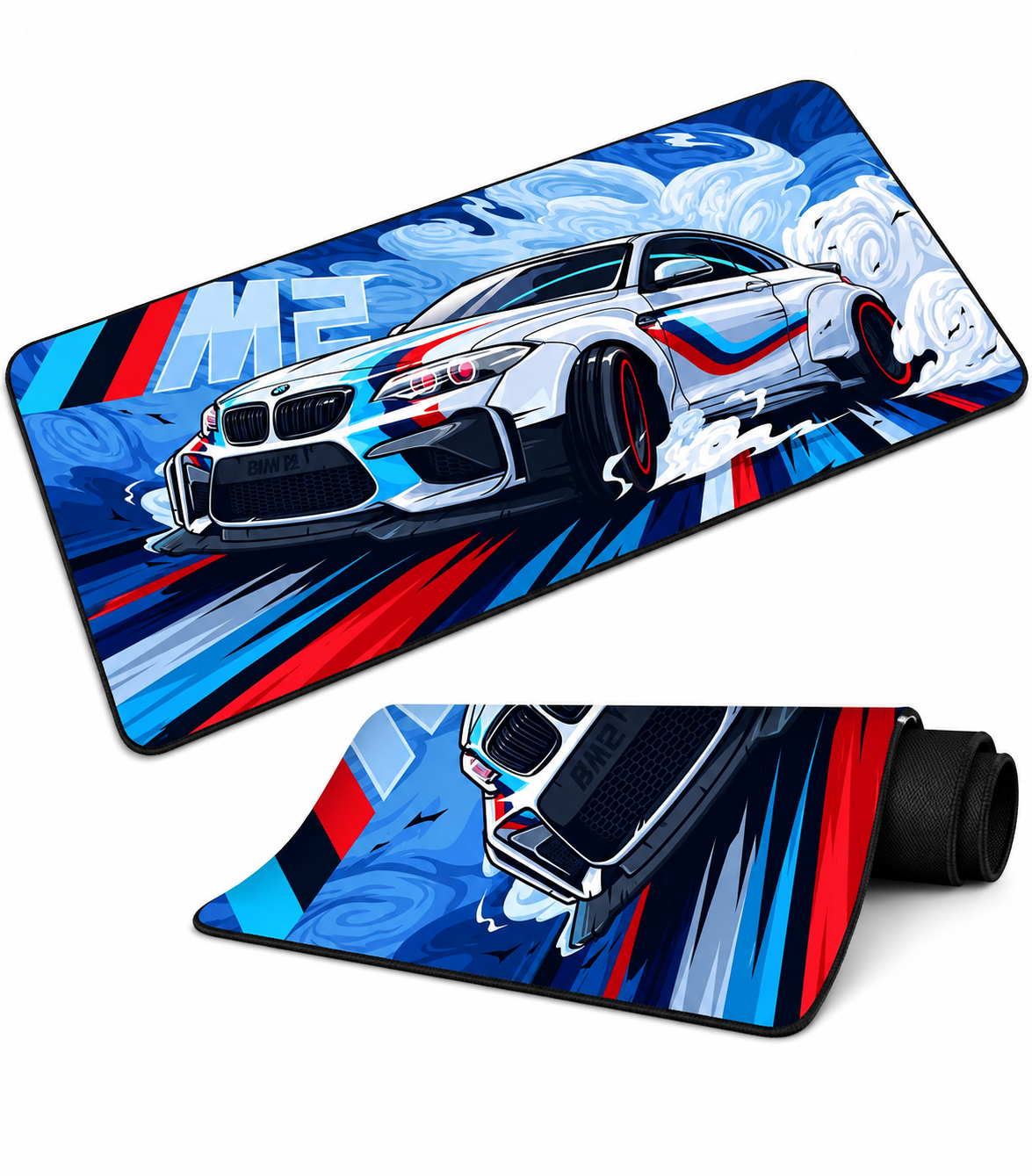Racing Car Gaming Desk Mat – 23 × 11.5 Inch Large Mouse Pad for Gaming & Work