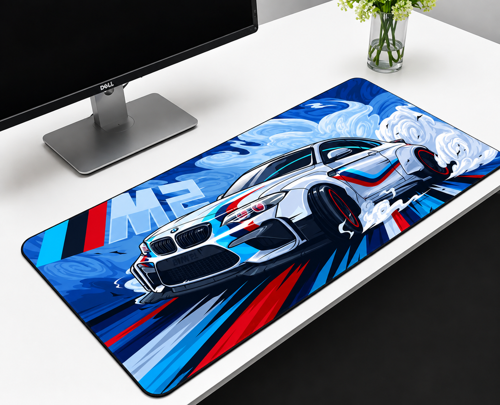 Racing Car Gaming Desk Mat – 23 × 11.5 Inch Large Mouse Pad for Gaming & Work