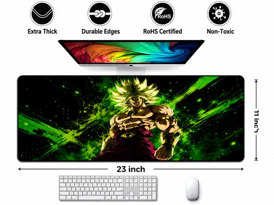 Super Saiyan Broly Extended Gaming Mouse Pad & Desk Mat